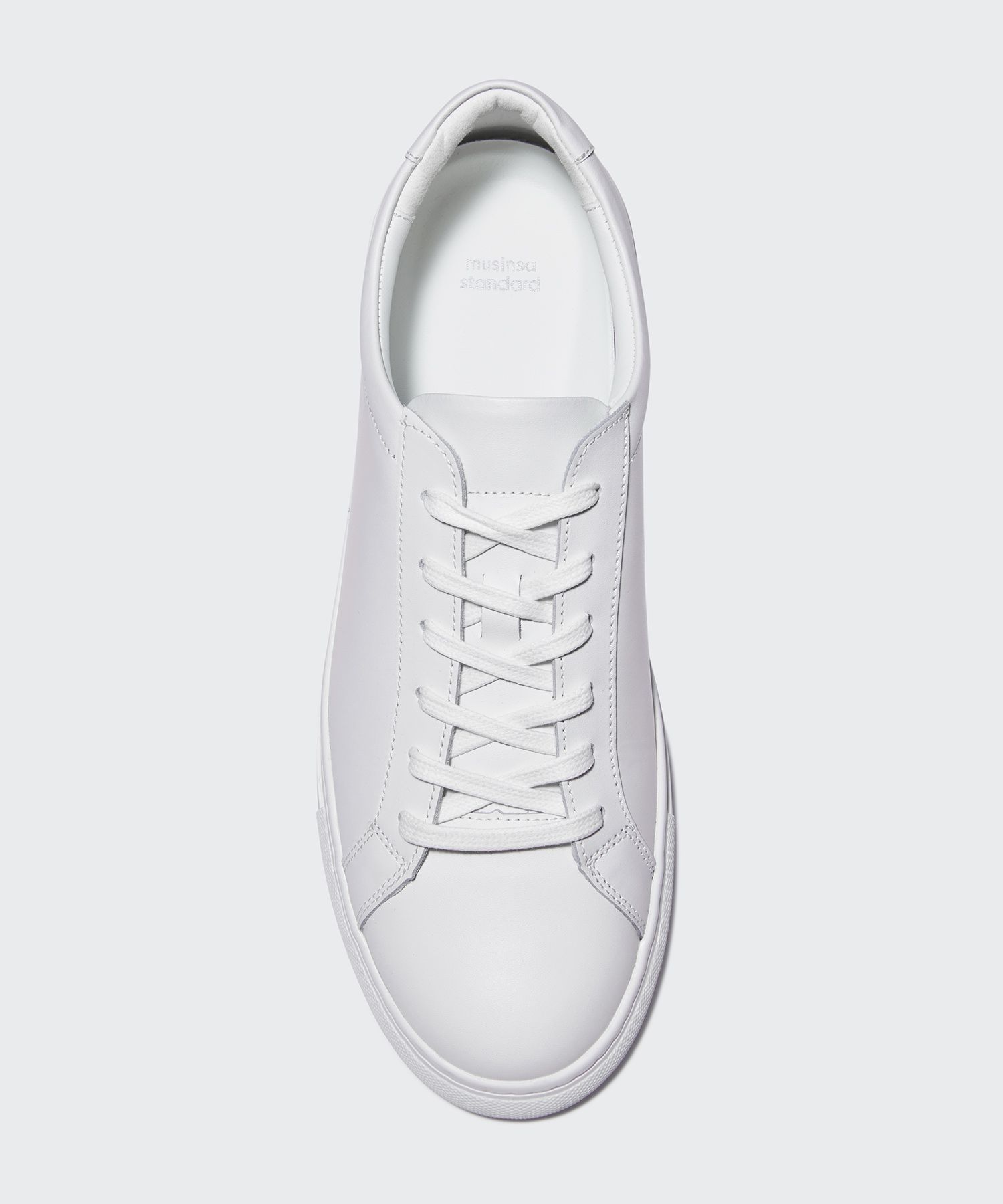 ★MUSINSA STANDARD★ Leather Court Sneakers Mark 2 SILVER MUSINSA | MUSINSA STANDARD Leather Court Sneakers Mark 2