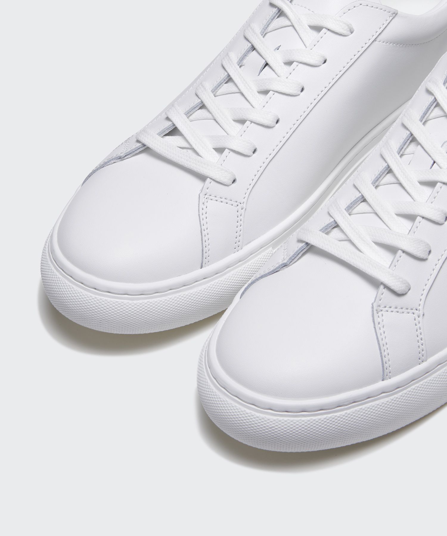 MUSINSA | MUSINSA STANDARD Leather Court Sneakers Mark 2_White