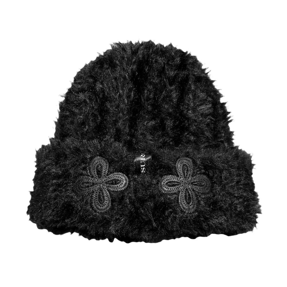 帽子 surgery leather patch fur beanie 'black' MUSINSA公式 | SURGERY surgery leather patch fur beanie black