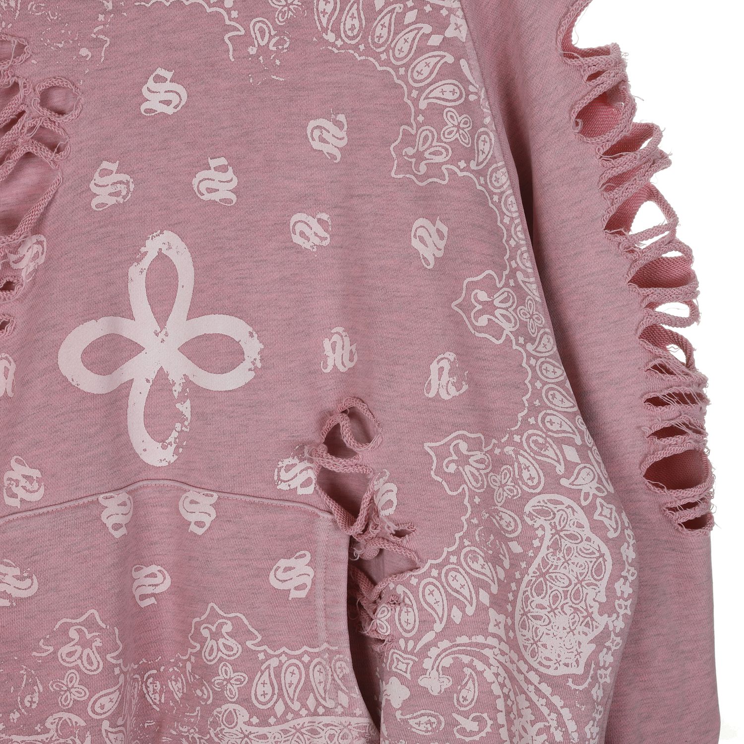 MUSINSA公式 | SURGERY surgery paisley destroyed hoodie