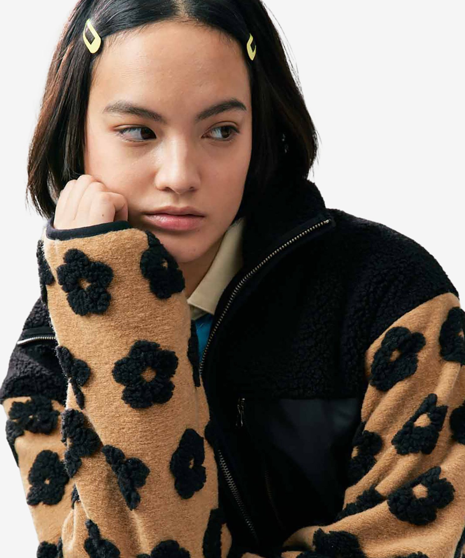 MUSINSA | SUNDAE SCHOOL Shared Milk Tea Boba Flower Fleece