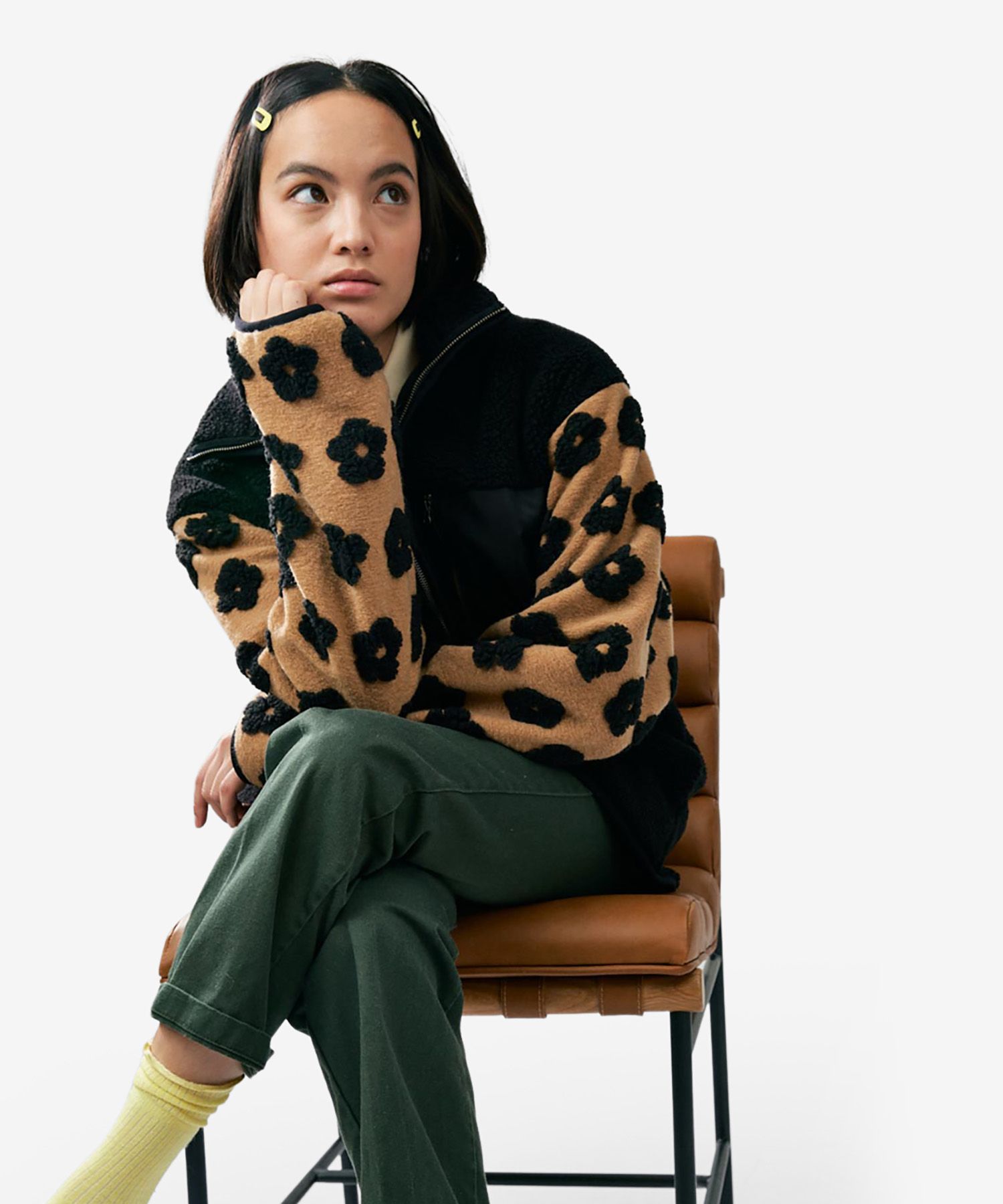 MUSINSA | SUNDAE SCHOOL Shared Milk Tea Boba Flower Fleece