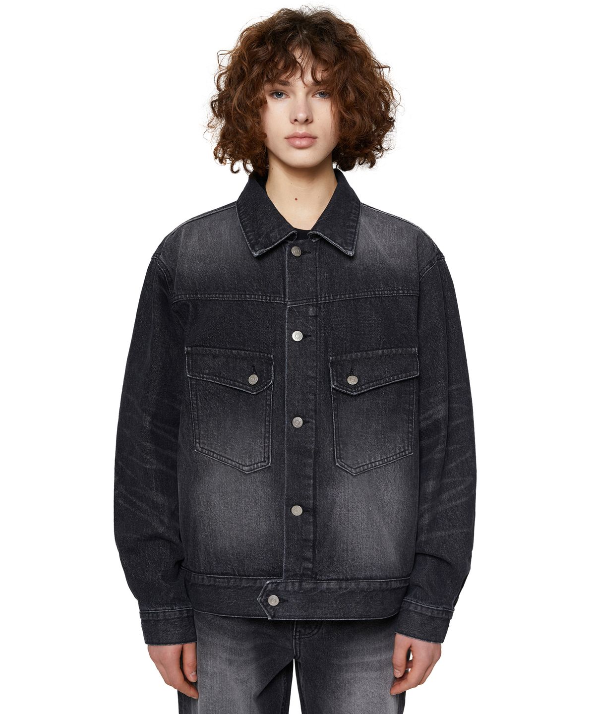 비바스튜디오(VIVASTUDIO) DENIM TRUCKER JACKET [BLACK]