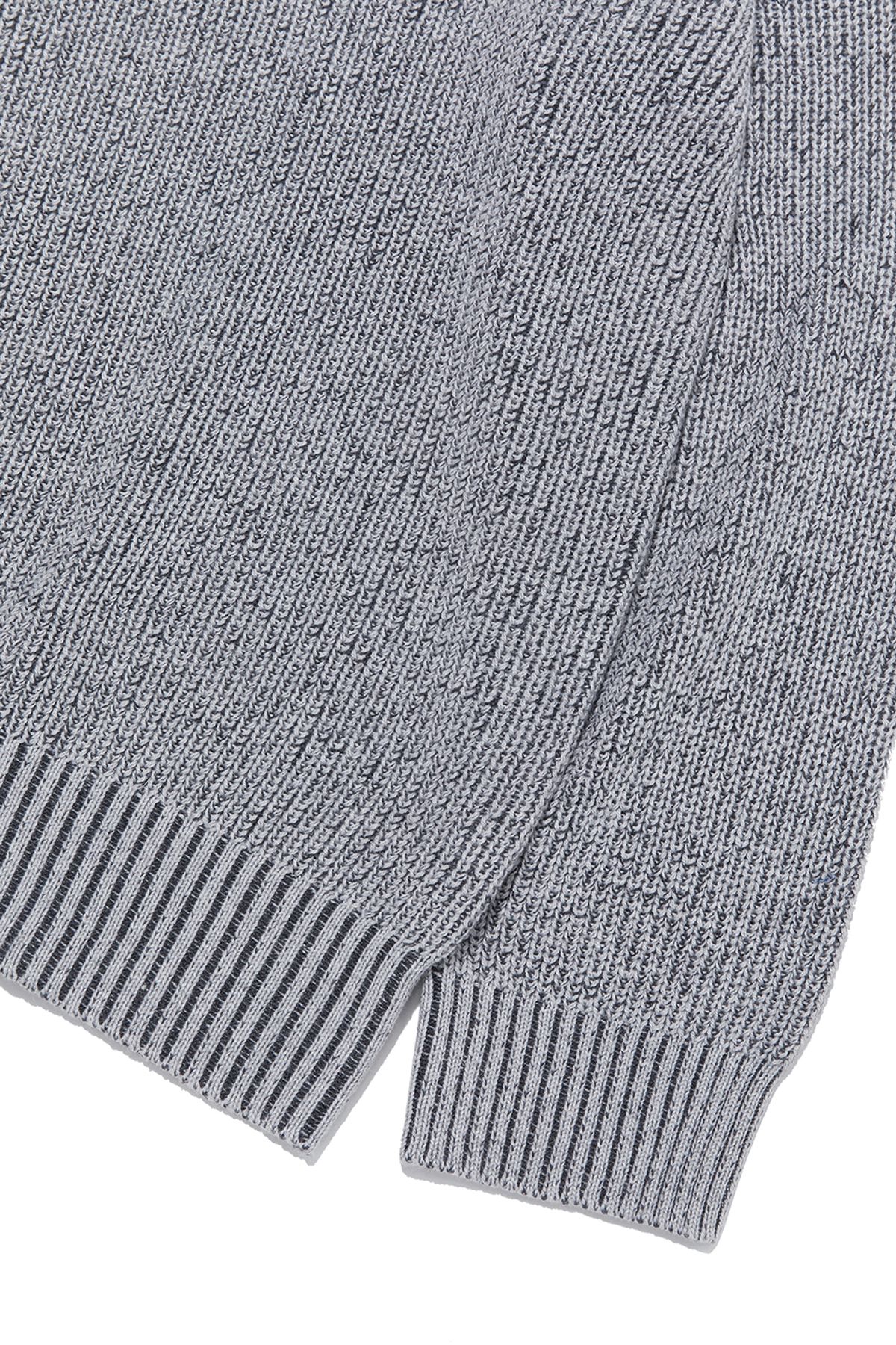 비바스튜디오(VIVASTUDIO) TWO TONE COLLAR KNIT [GRAY]