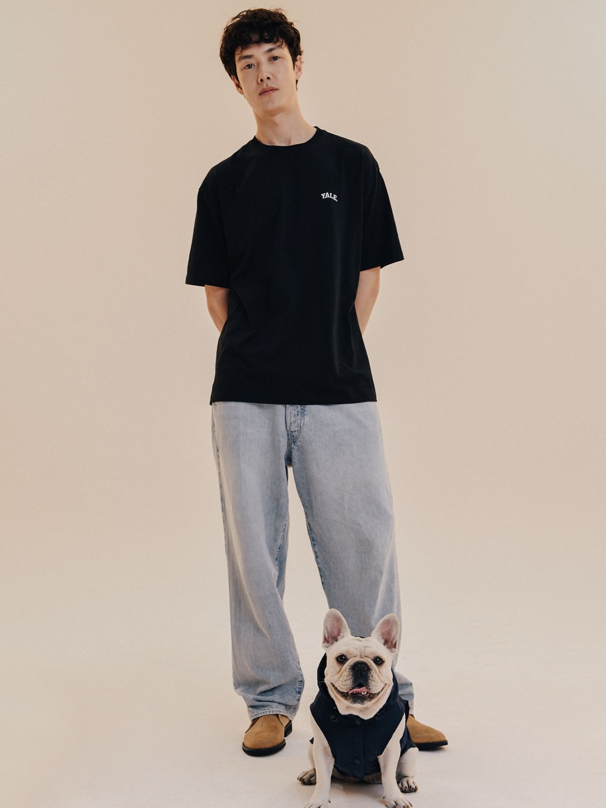 예일(YALE) [ONEMILE WEAR] SMALL ARCH TEE VINTAGE YELLOW
