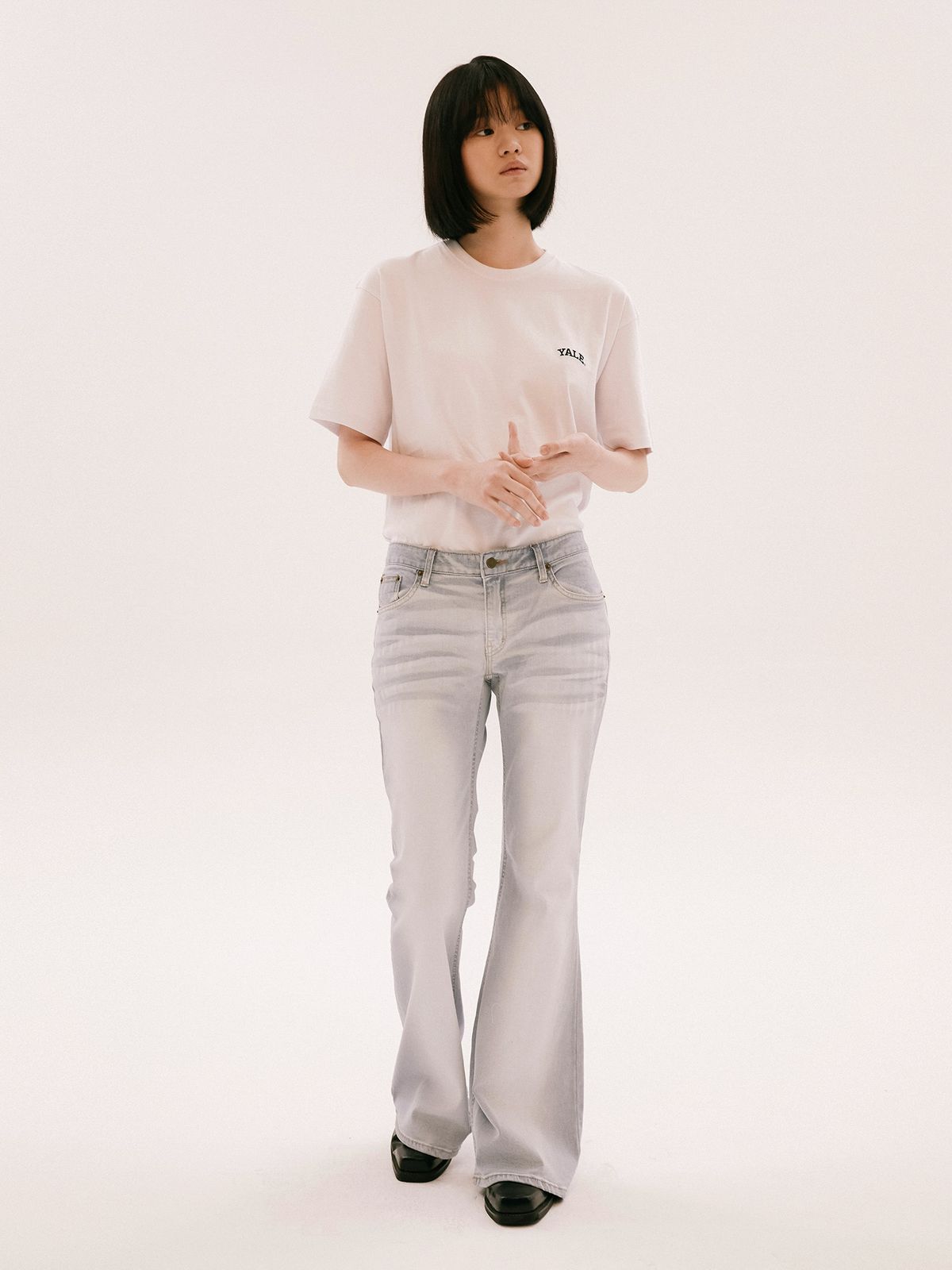 예일(YALE) [ONEMILE WEAR] SMALL ARCH TEE VINTAGE YELLOW