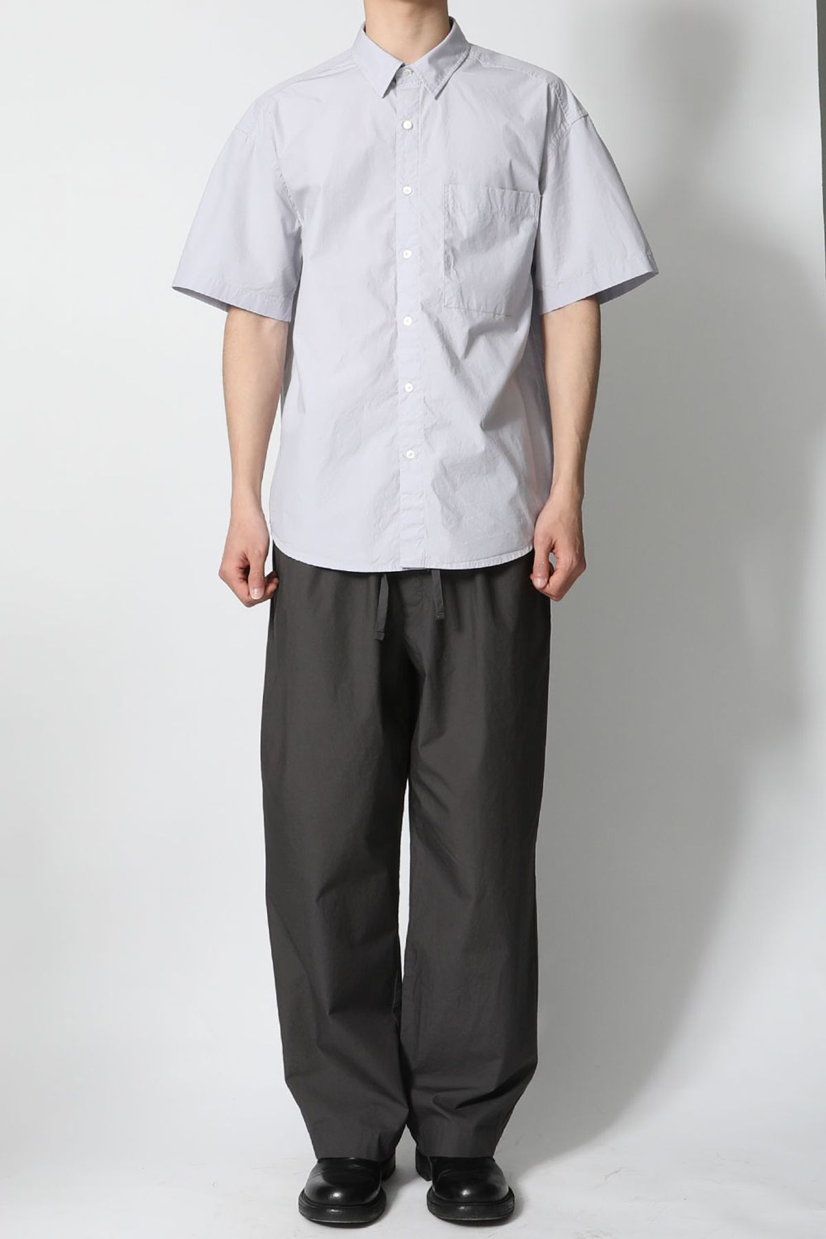 홀리선(HORLISUN) Poole Extra Typewriter Shirt Soft Lavender