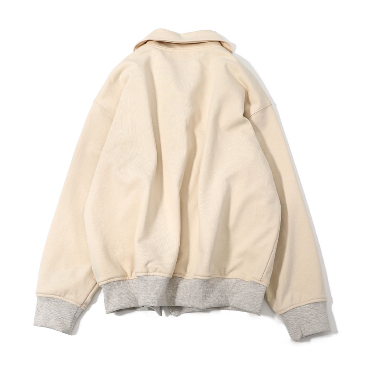 홀리선(HORLISUN) Willow Collar Zip Up Jacket Cream