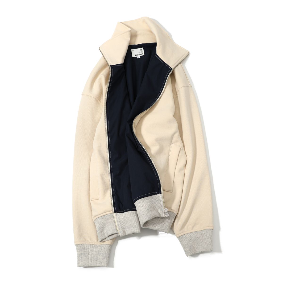 홀리선(HORLISUN) Willow Collar Zip Up Jacket Cream
