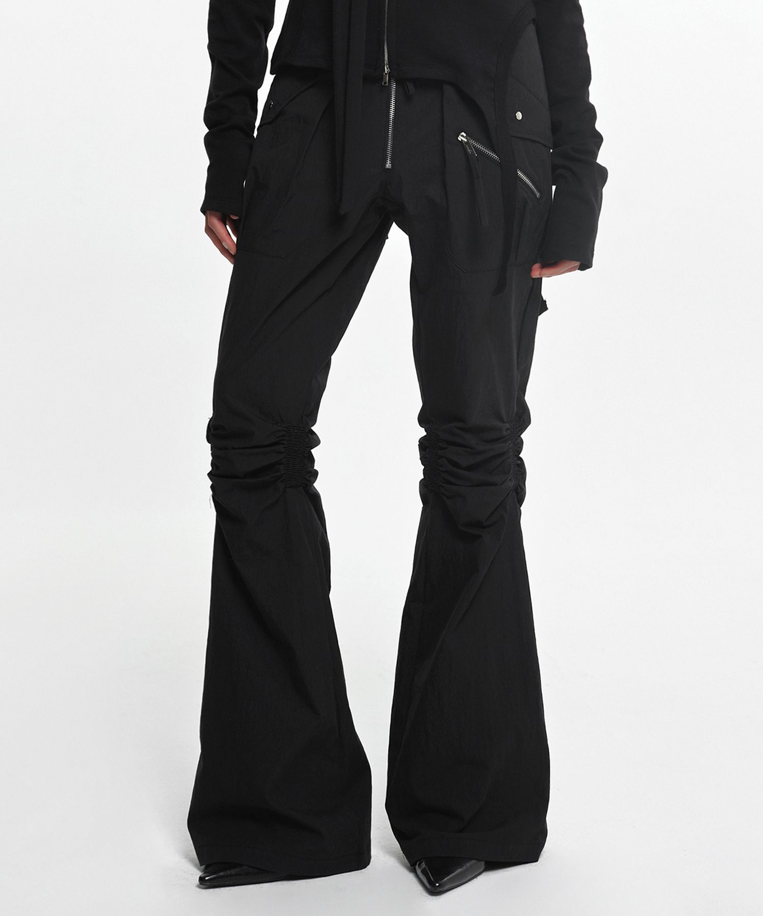 MUSINSA | NACHE EXPOSURE ZIP DETAIL PANTS (UNISEX) GRAY