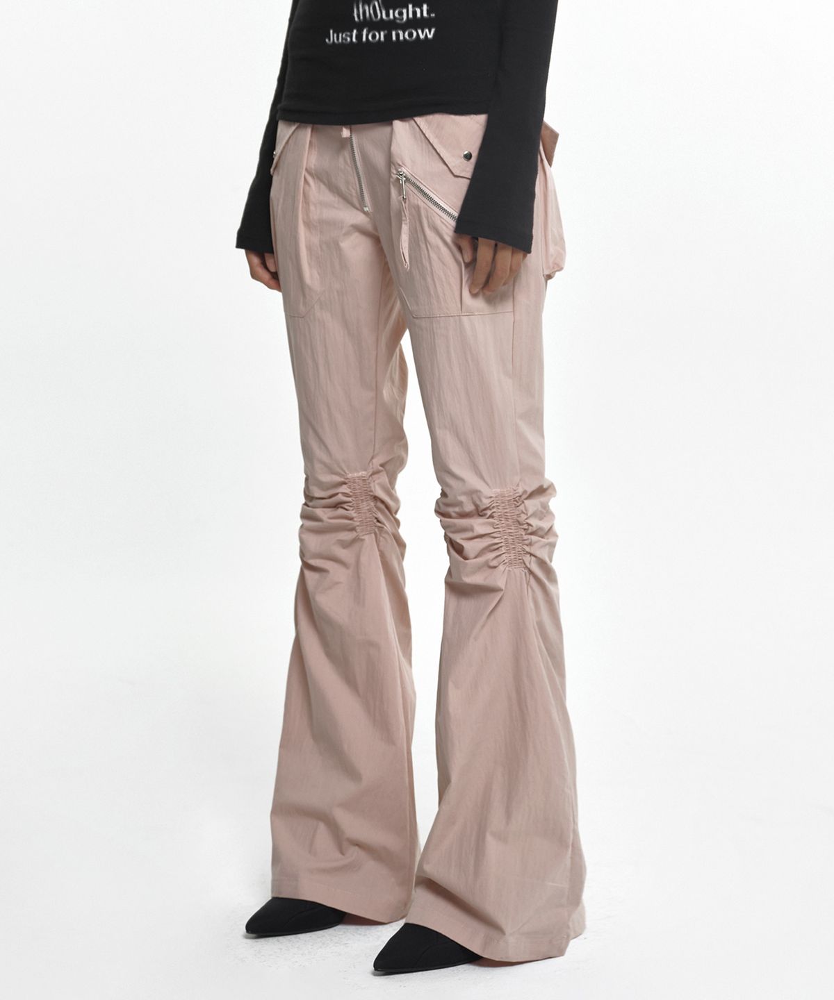 나체(NACHE) EXPOSURE ZIP DETAIL PANTS (UNISEX) GRAY