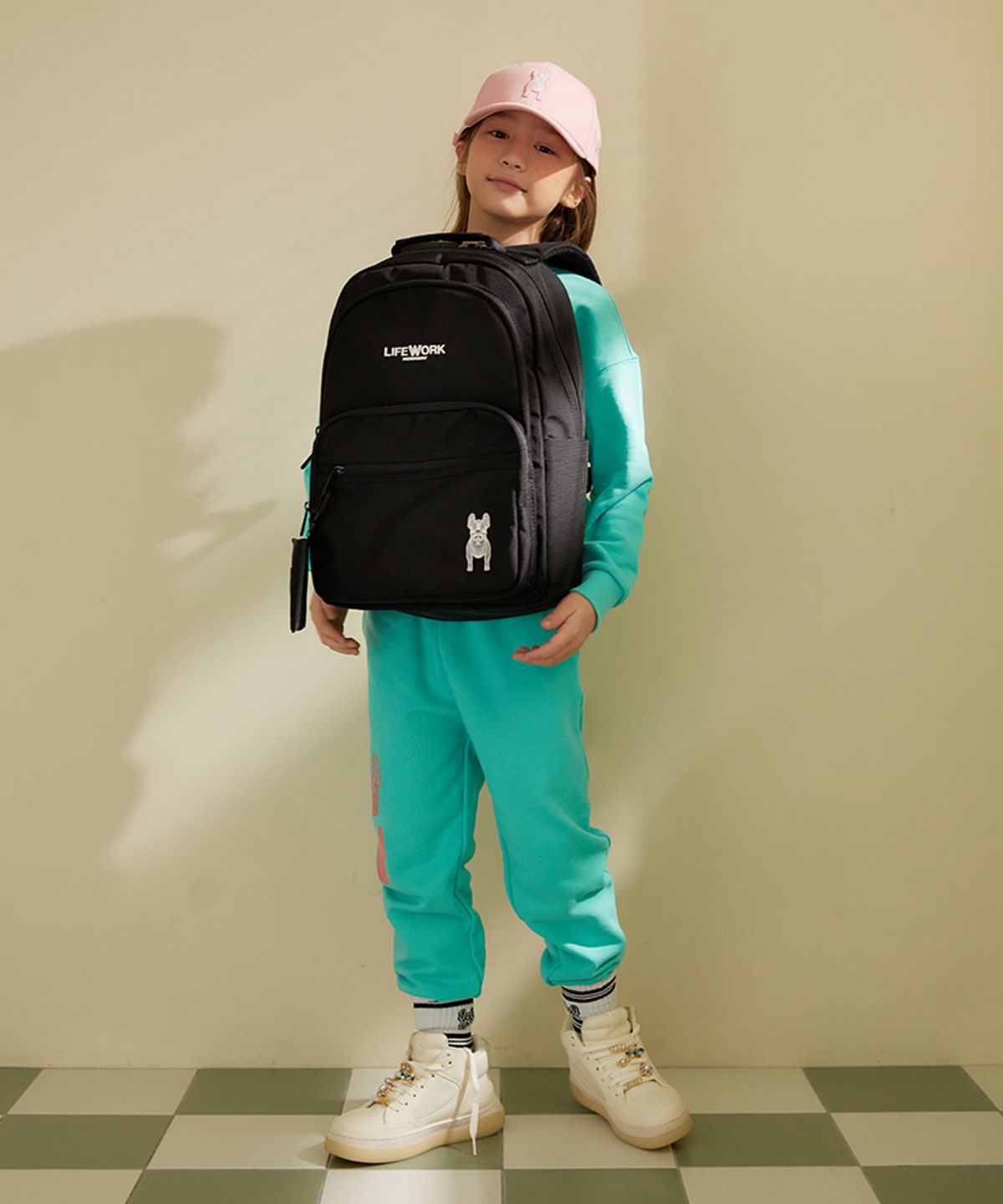 라이프워크 키즈(LIFEWORK KIDS) 키즈) 스탠다드 로고 백팩
