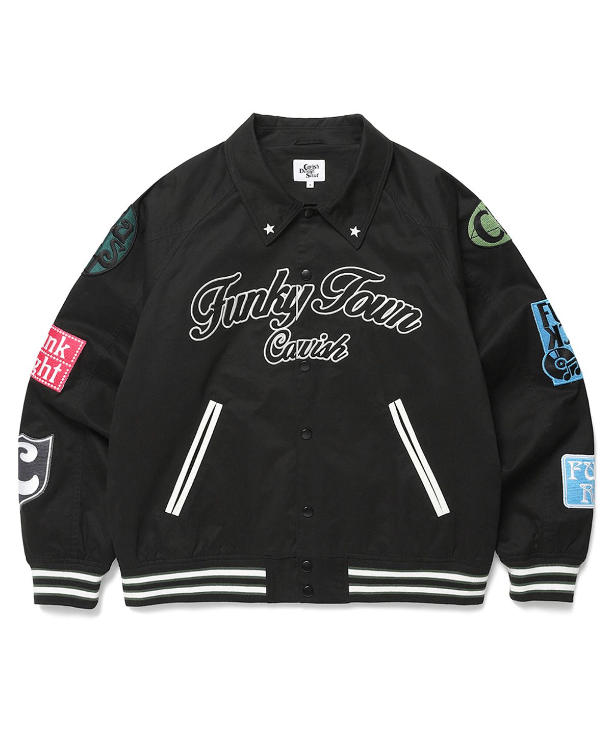 카비시(CAVISH) FUNKY TOWN BOMBER JACKET BLACK(CV2DSUJ240A)