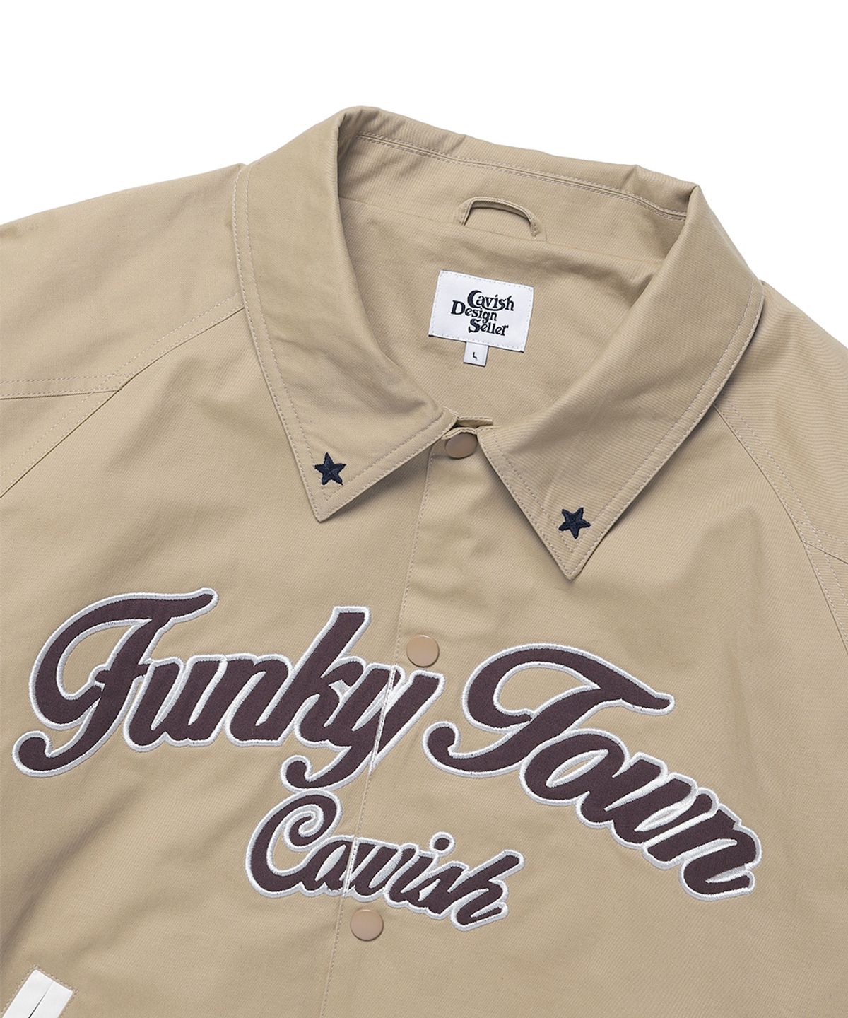 카비시(CAVISH) FUNKY TOWN BOMBER JACKET BEIGE(CV2DSUJ240A)
