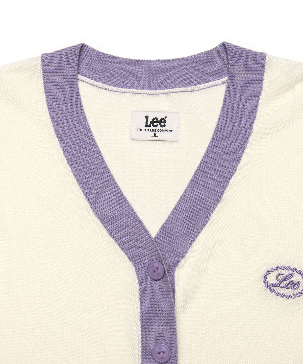 리(LEE) 우먼 린넨라이크 크롭 가디건 아이보리