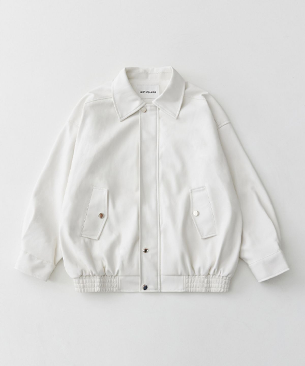 레이디 볼륨(LADY VOLUME) 9090 VEGAN LEATHER JACKET_WHITE