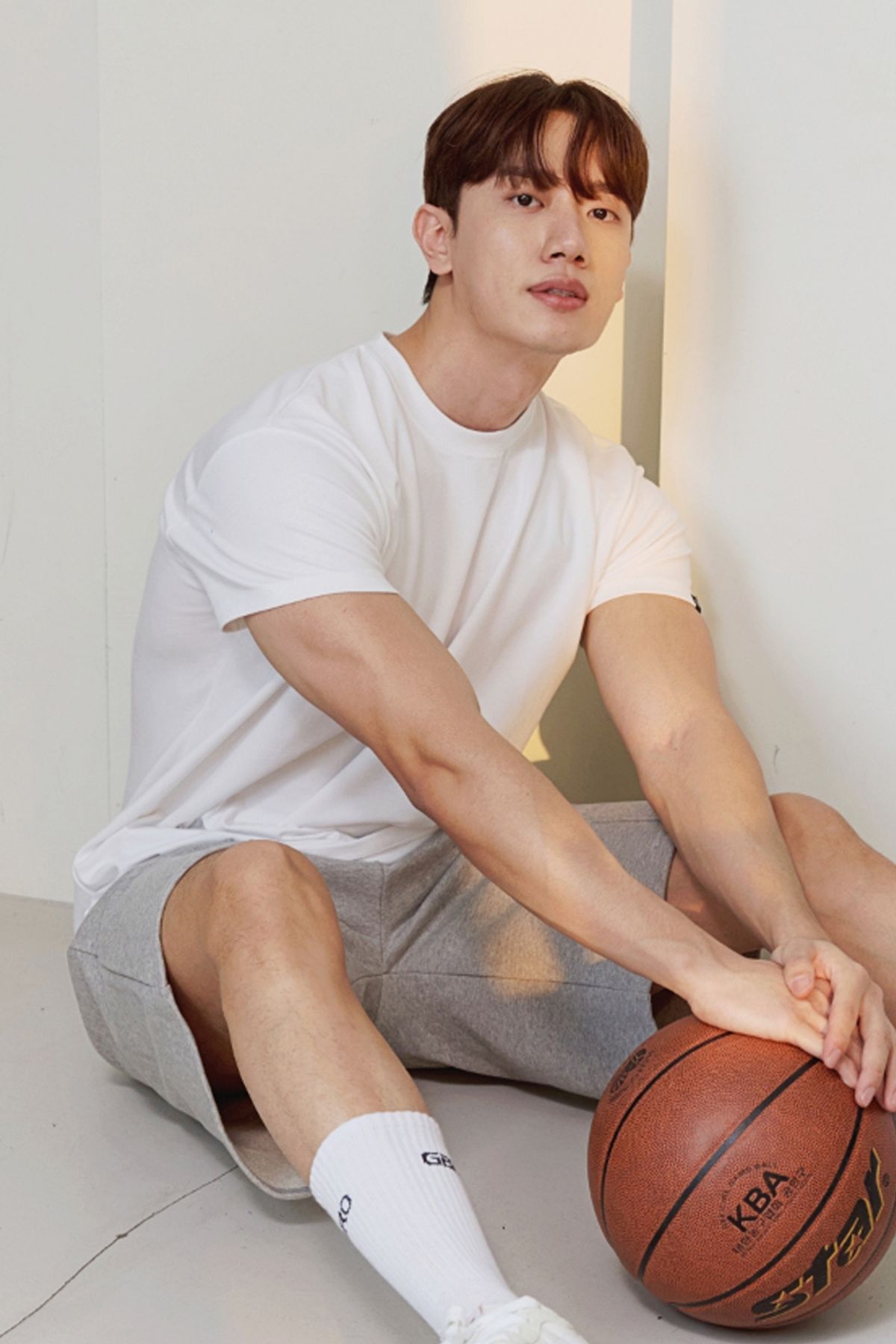 짐브로(GBRO) 메쉬 무지 머슬핏 반팔티