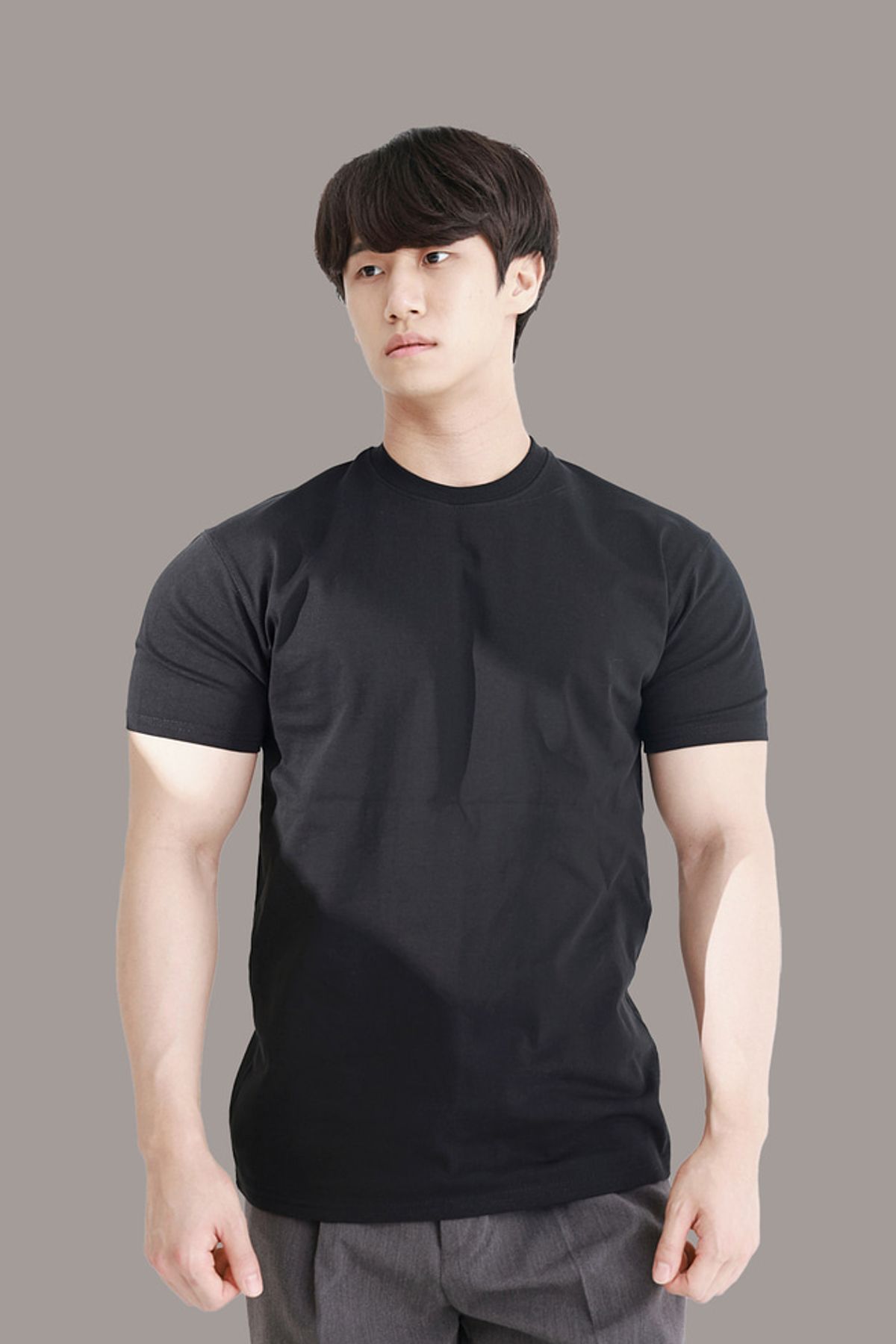 짐브로(GBRO) 헤비웨이트 코튼 머슬핏 티셔츠