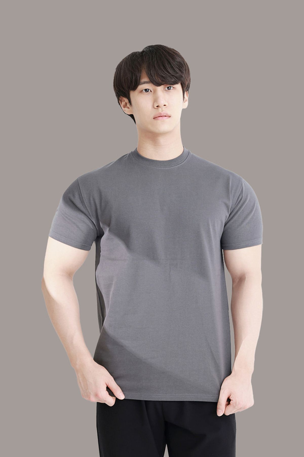 짐브로(GBRO) 헤비웨이트 코튼 머슬핏 티셔츠