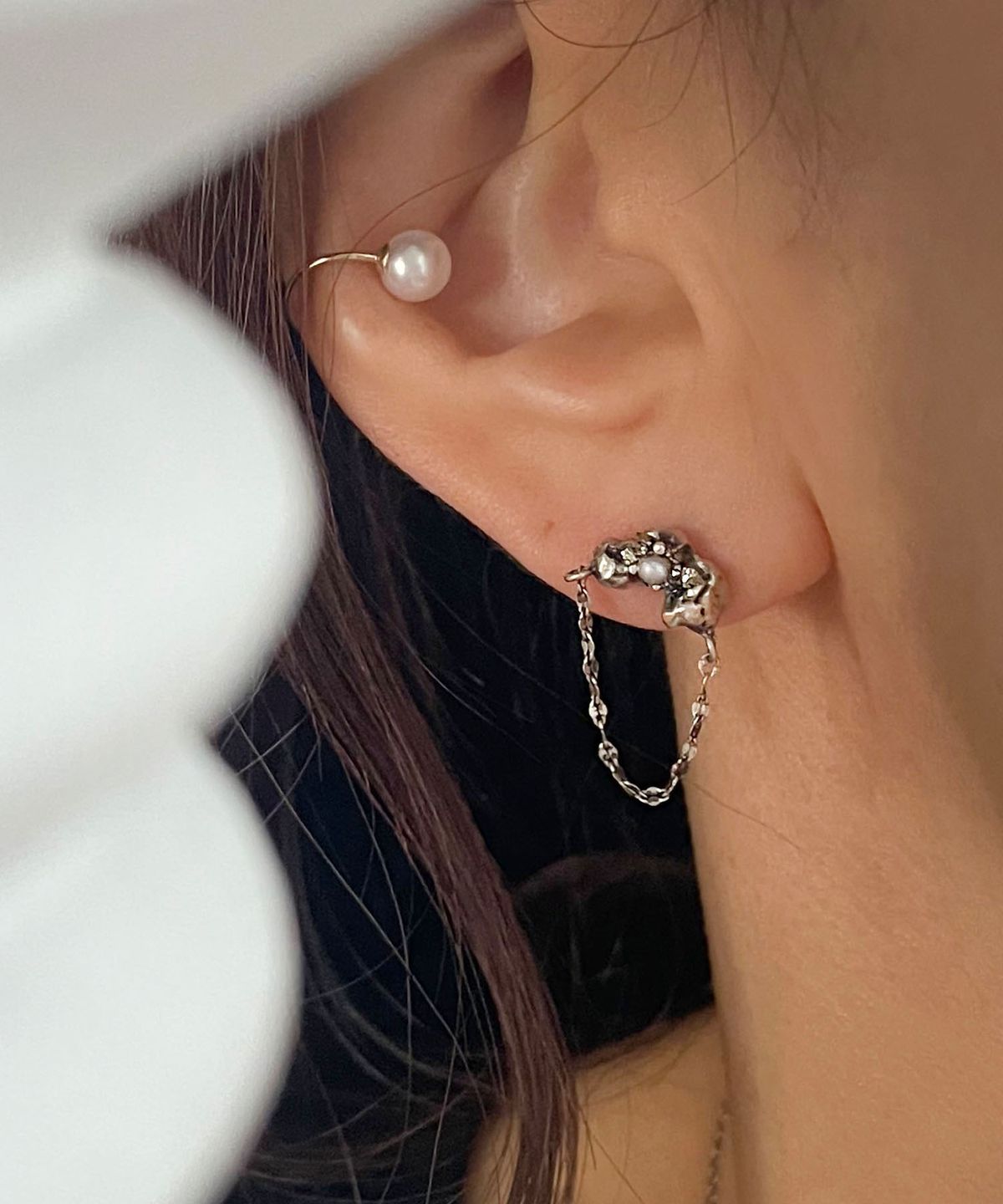 펄시(PERSY) BESTIE ANTIQUE CHAIN EARRING