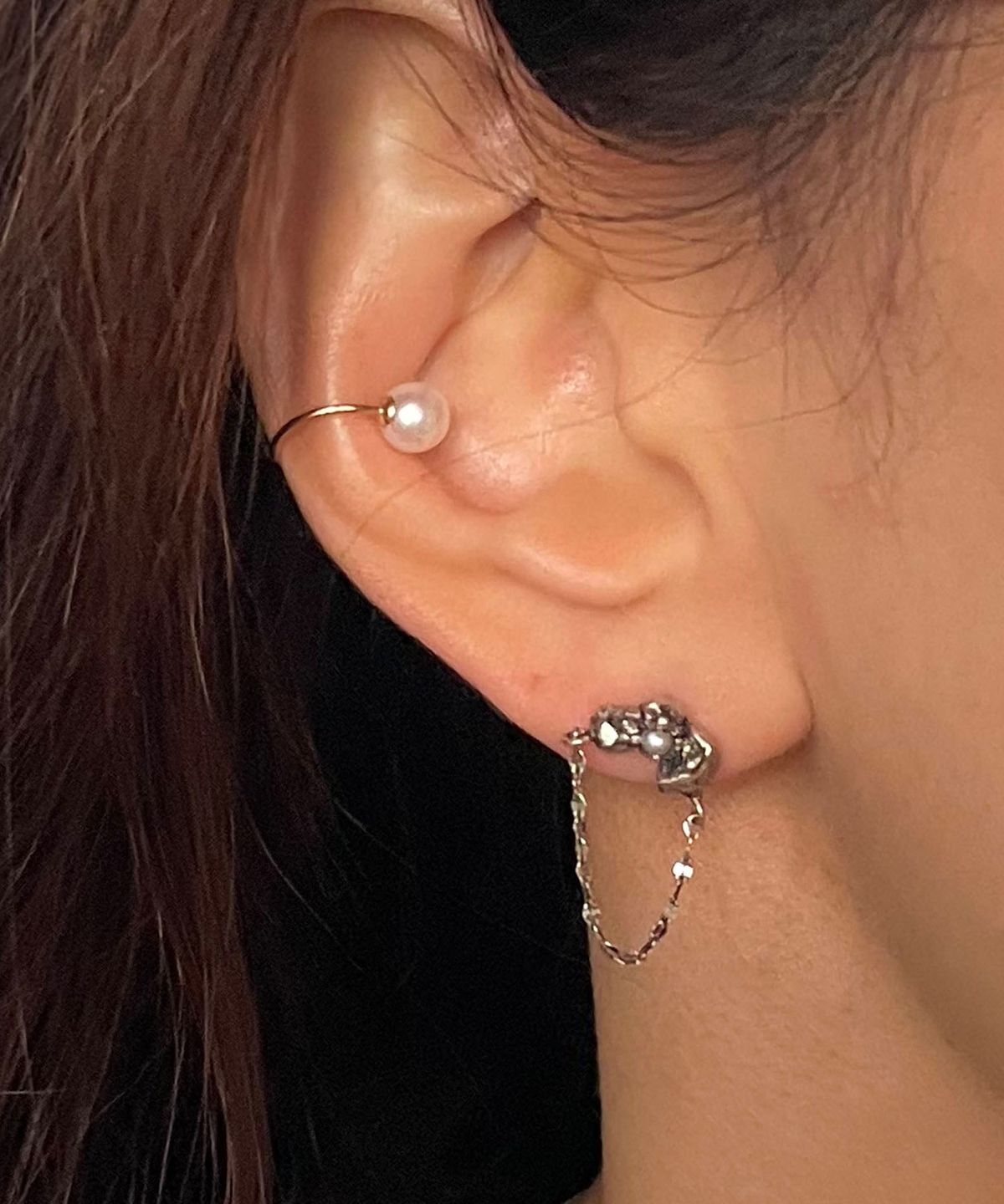 펄시(PERSY) BESTIE ANTIQUE CHAIN EARRING