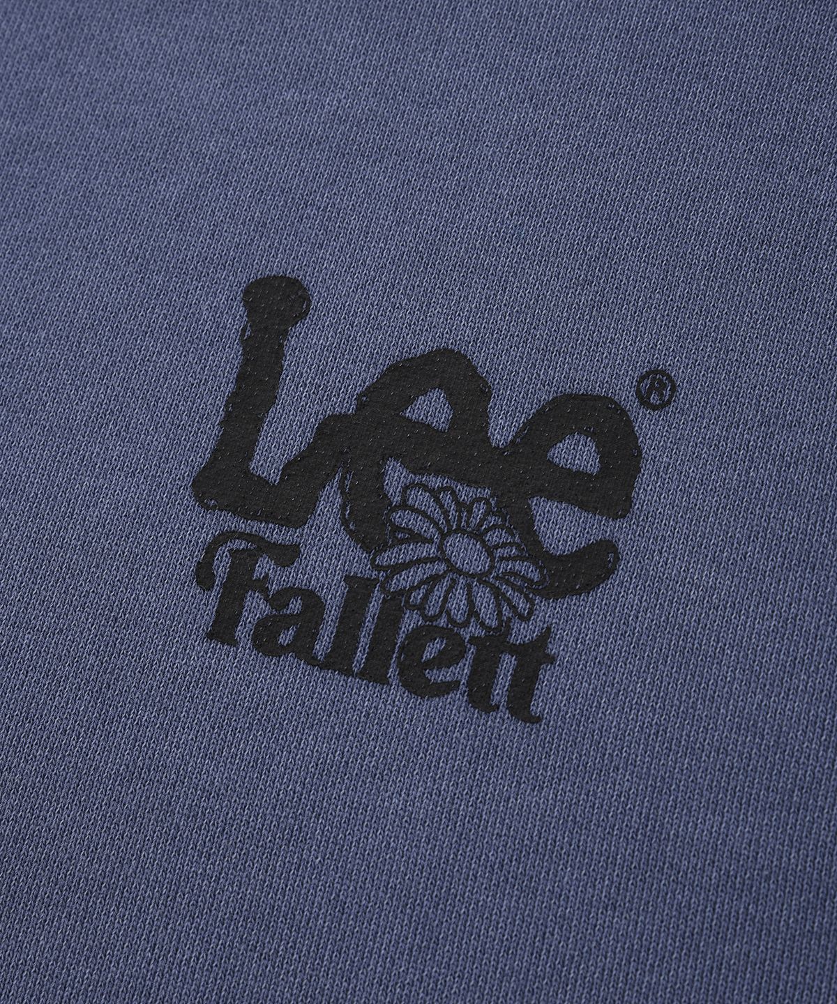 팔렛(FALLETT) [FallettXLee] 피그먼트 탑스티치 맨투맨 블루