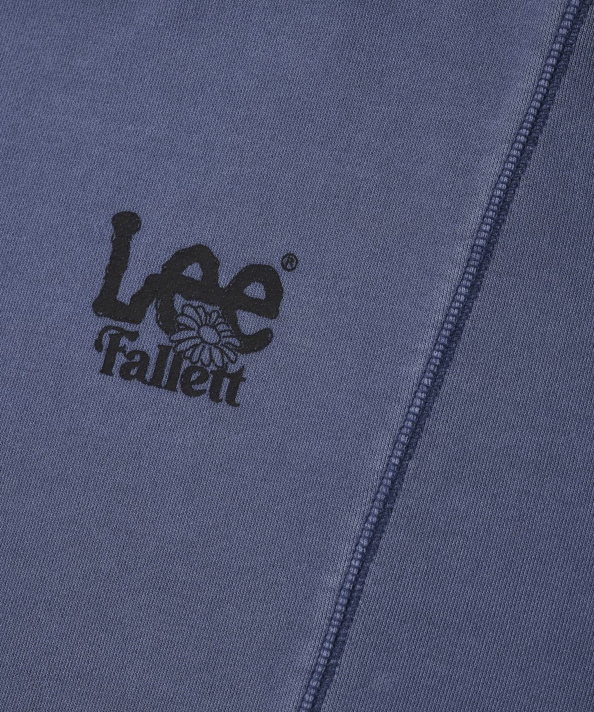 팔렛(FALLETT) [FallettXLee] 피그먼트 탑스티치 맨투맨 블루