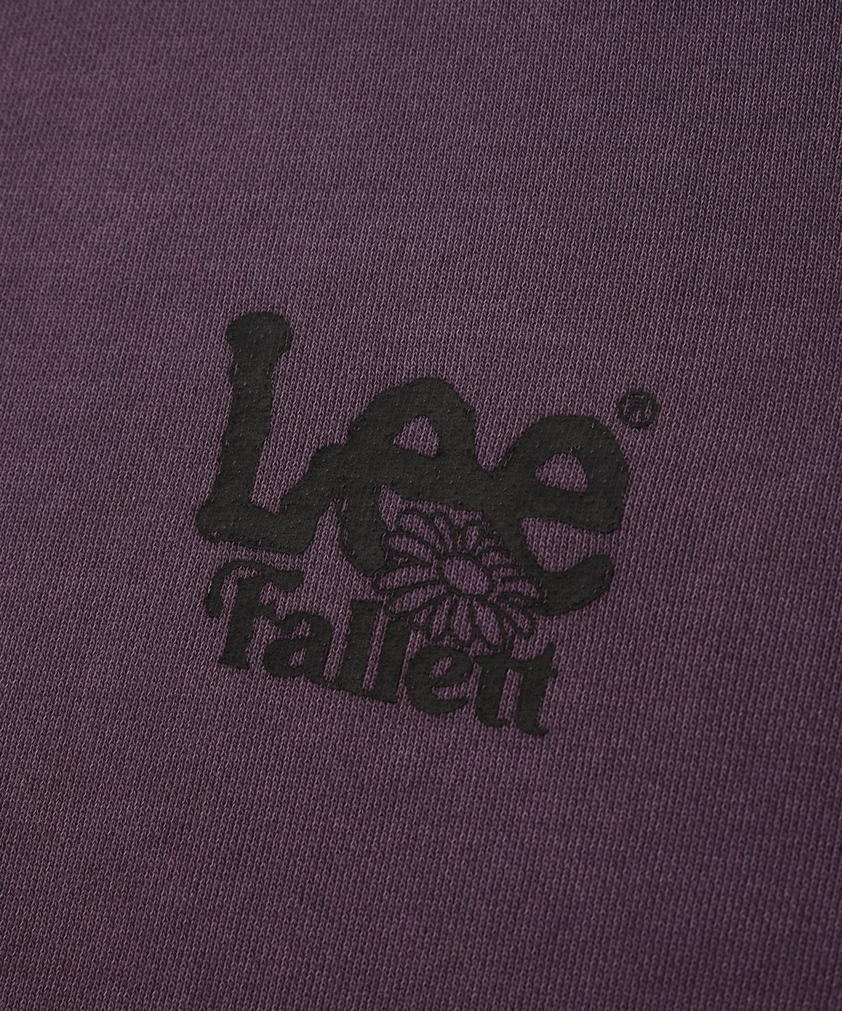 팔렛(FALLETT) [FallettXLee] 피그먼트 탑스티치 맨투맨 퍼플