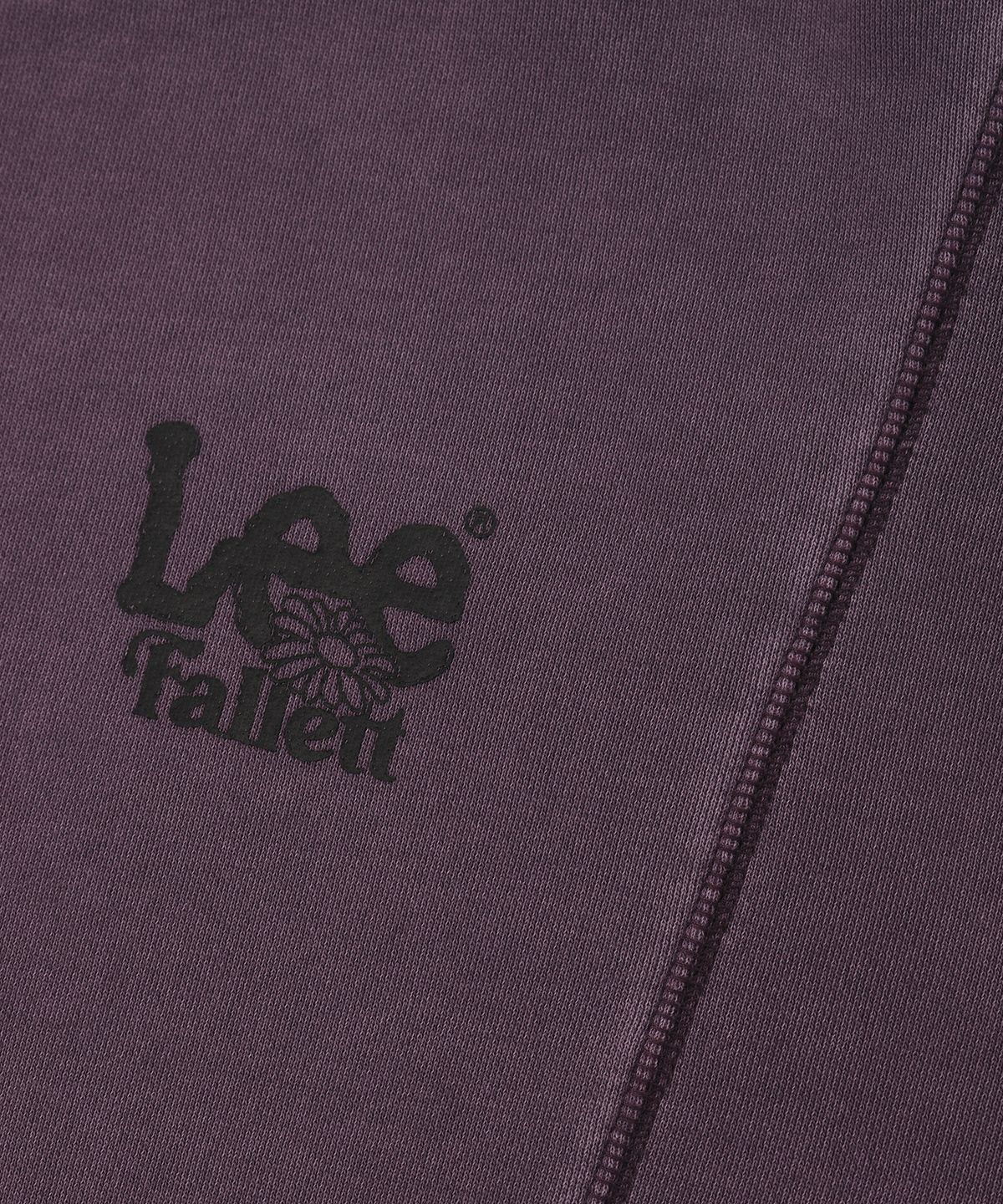 팔렛(FALLETT) [FallettXLee] 피그먼트 탑스티치 맨투맨 퍼플