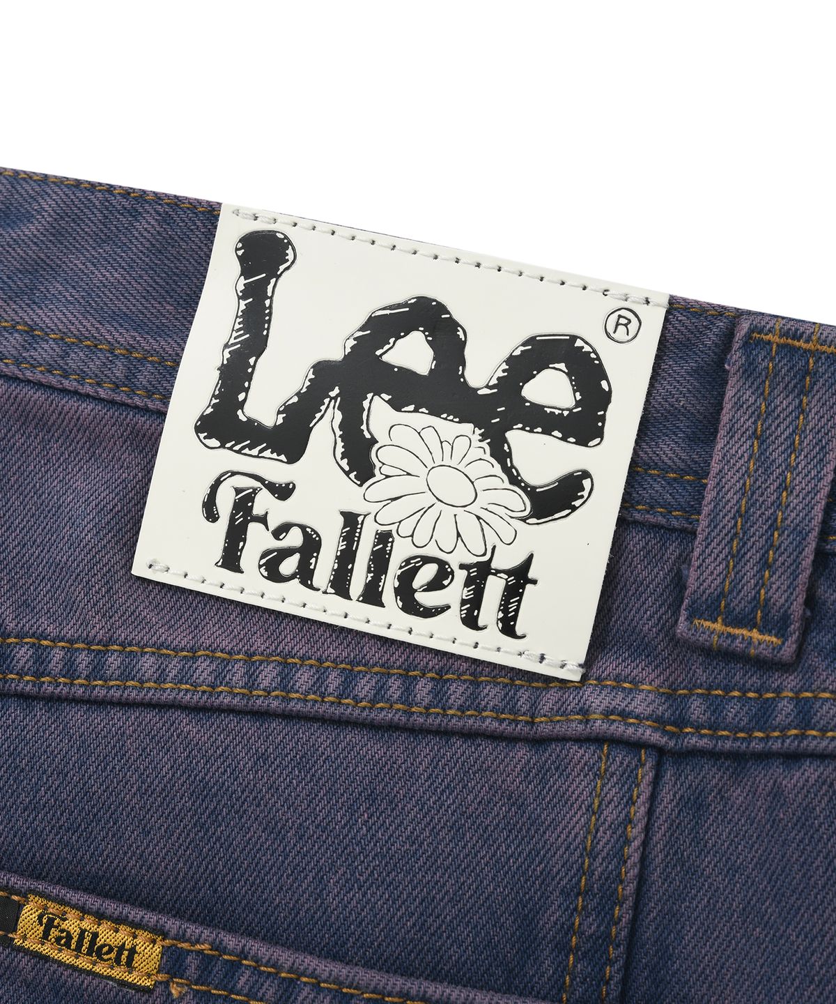 팔렛(FALLETT) [FallettXLee] 워시드 데님 팬츠 퍼플
