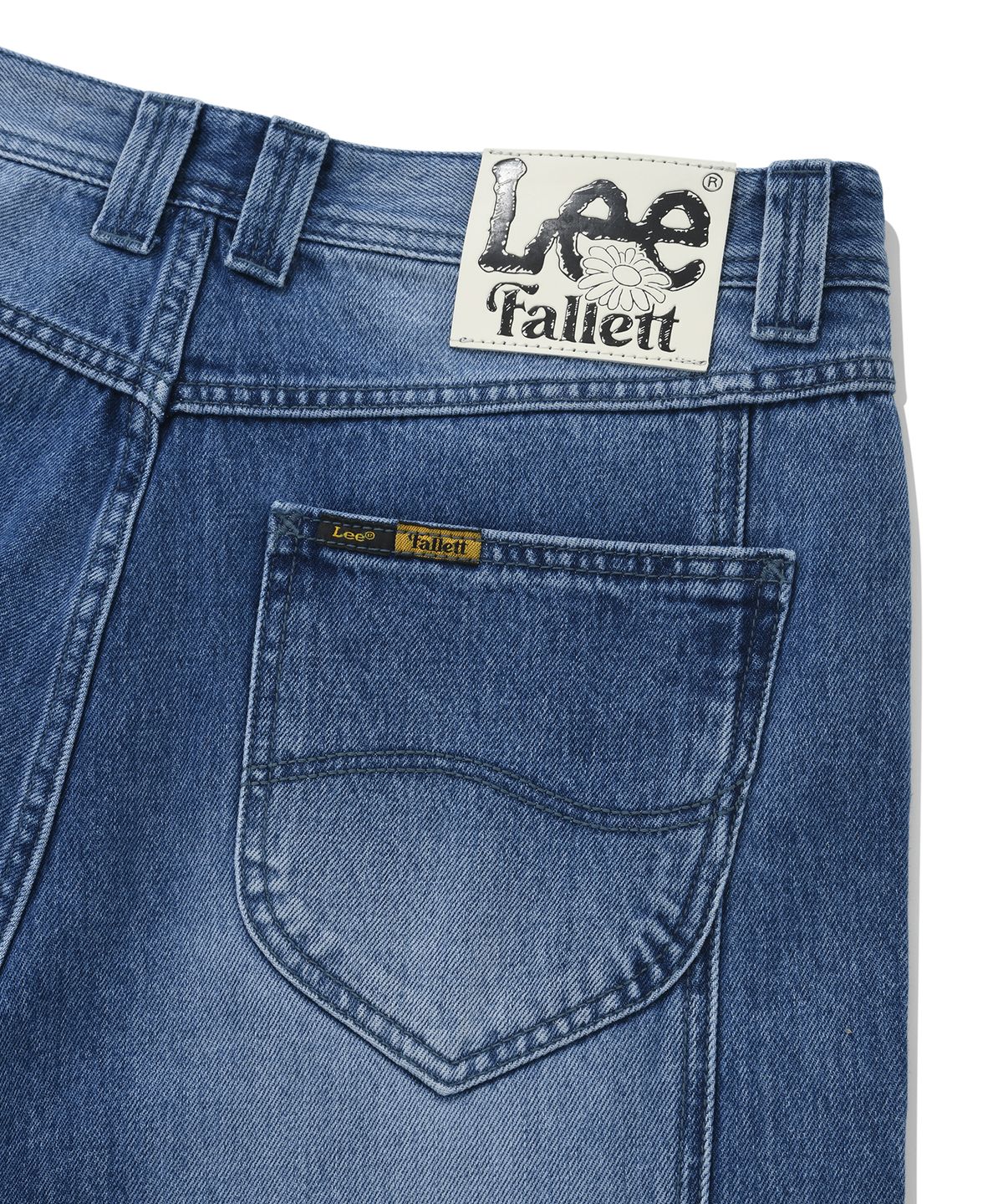 팔렛(FALLETT) [FallettXLee] 워시드 데님 팬츠 블루