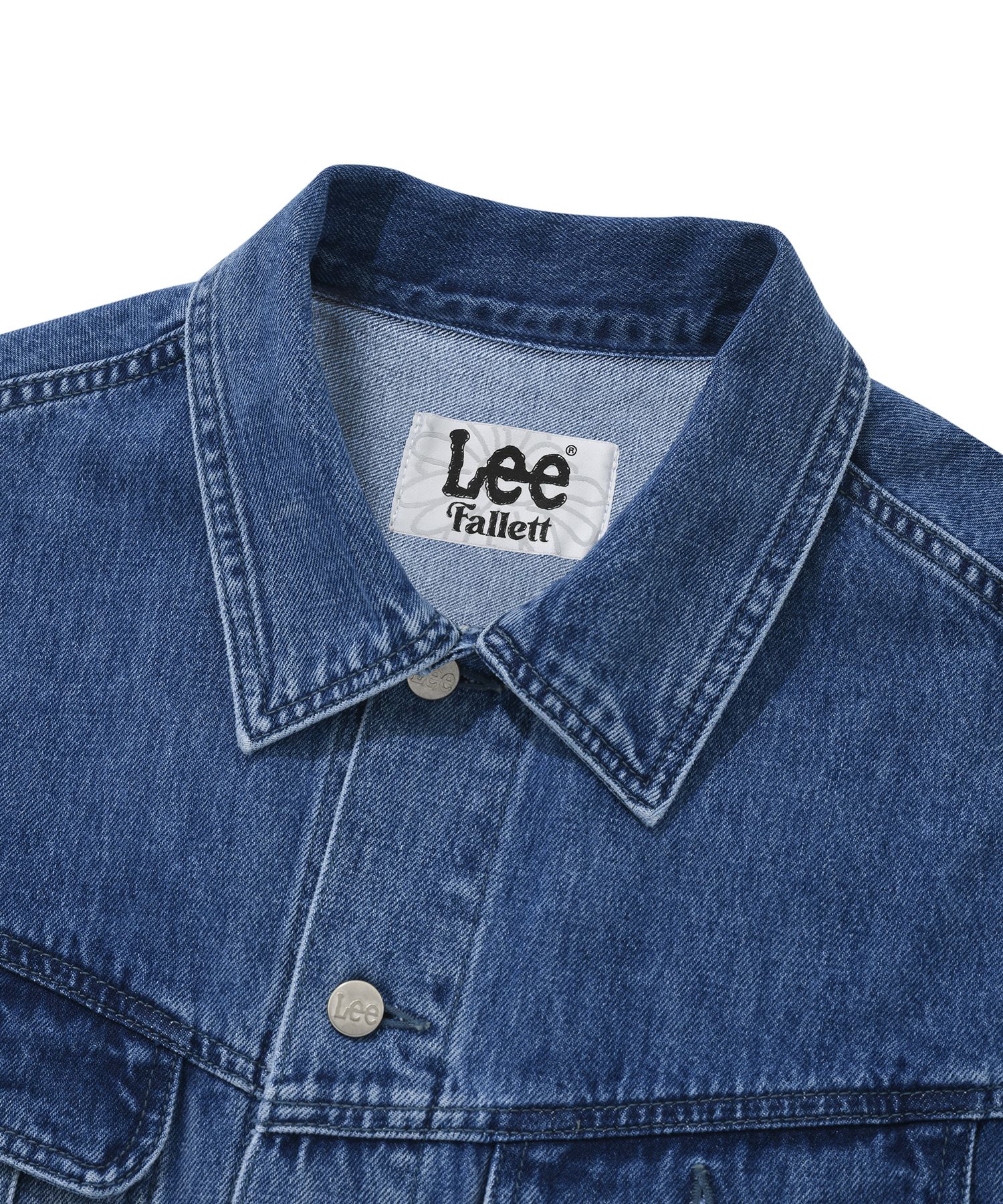 【FallettXLee】Washed Denim Jacket Blue MUSINSA | FALLETT [FallettXLee] Washed Denim Jacket Blue