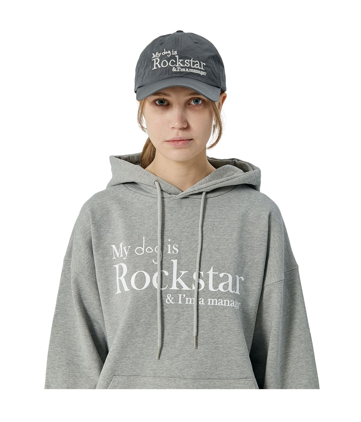 조거쉬(JOEGUSH) Rockstar dog Nylon cap (Charcoal)