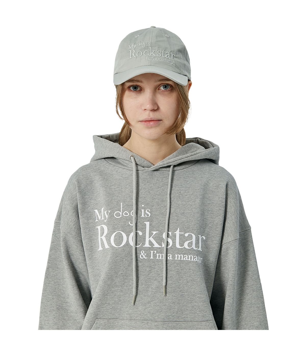 조거쉬(JOEGUSH) Rockstar dog Nylon cap (Light grey)