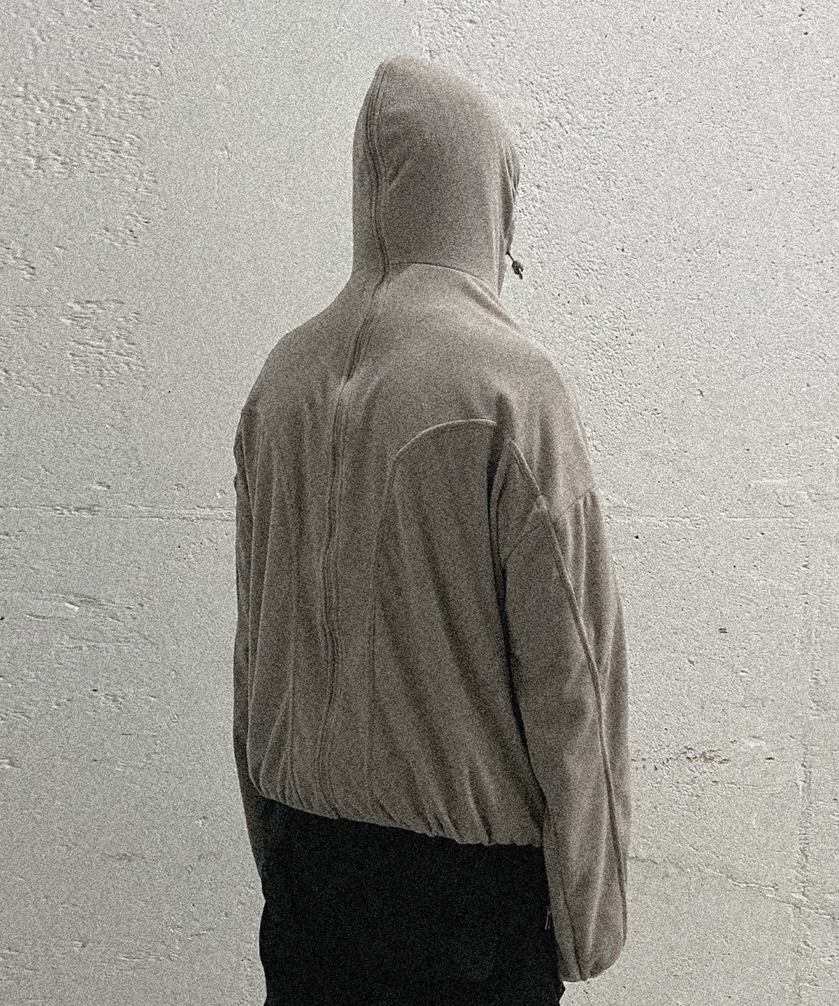 그레일즈(GRAILZ) GEOMETRY SPLIT ZIP HOODIE [TAN]