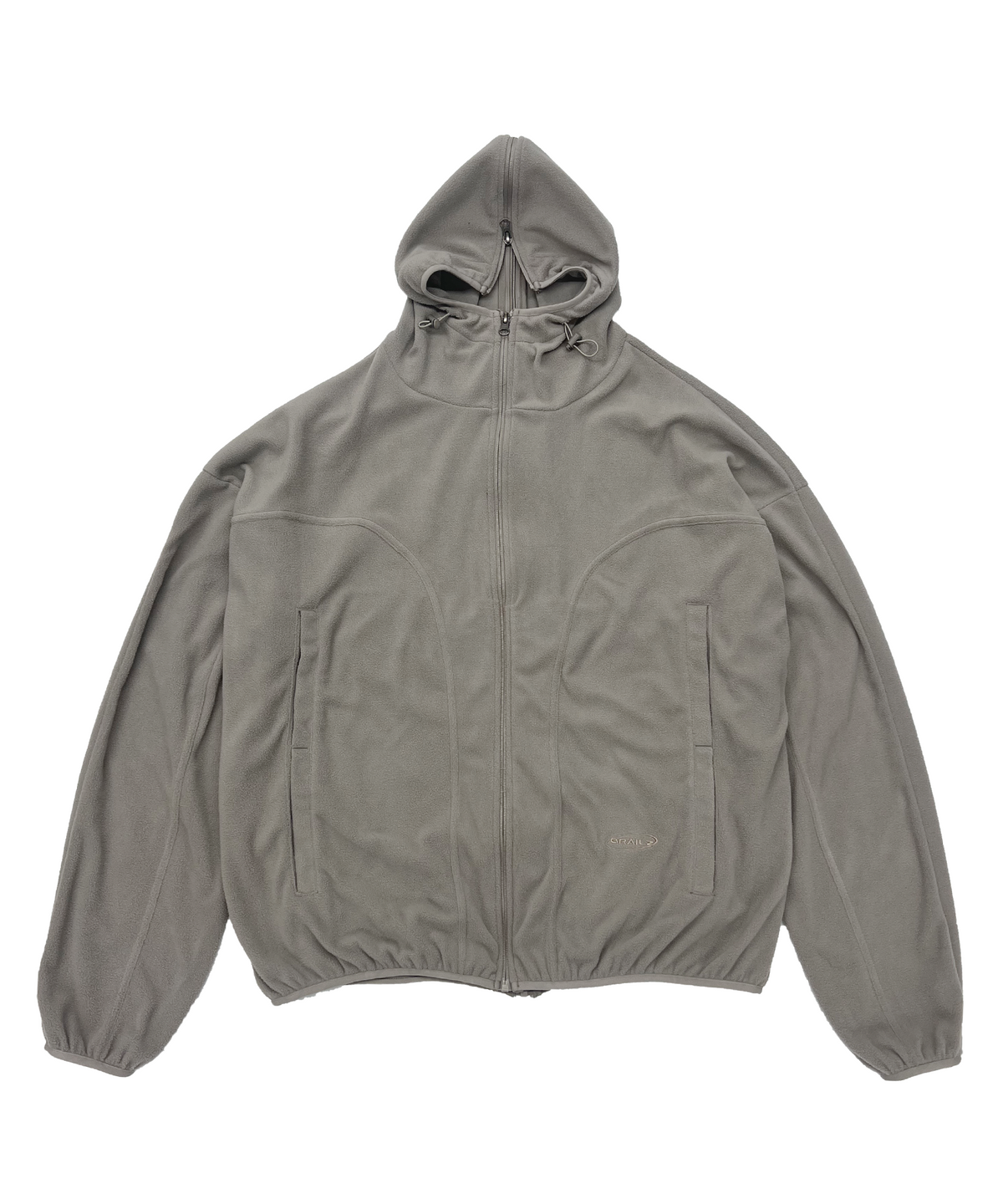 그레일즈(GRAILZ) GEOMETRY SPLIT ZIP HOODIE [TAN]