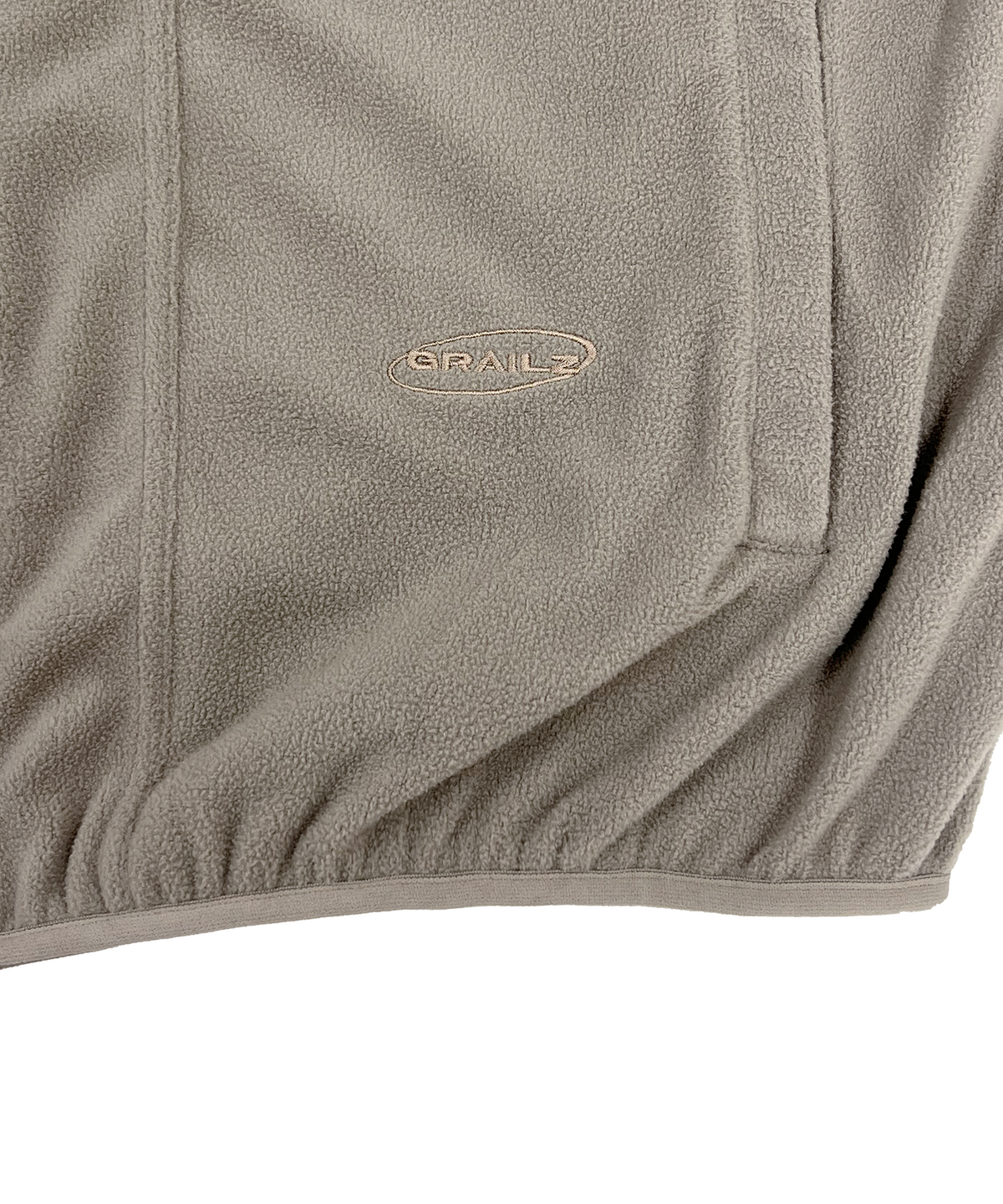 그레일즈(GRAILZ) GEOMETRY SPLIT ZIP HOODIE [TAN]