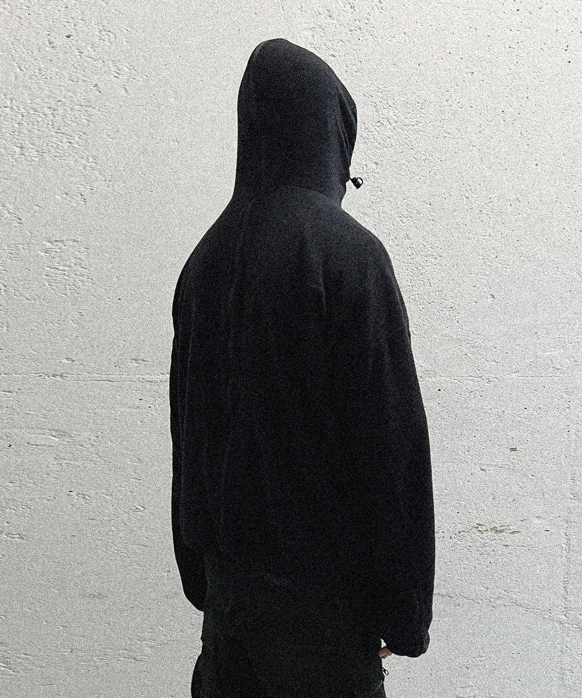 그레일즈(GRAILZ) GEOMETRY SPLIT ZIP HOODIE [BLACK]