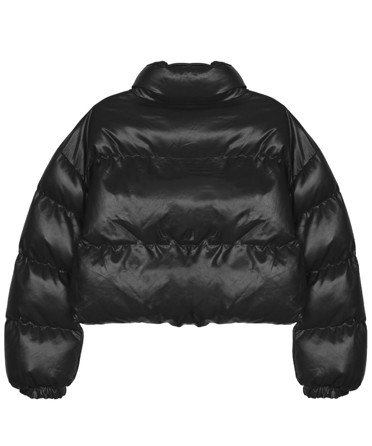 닉앤니콜(NICK&NICOLE) PREMIUM FAUX LEATHER CROP PADDING_BLACK