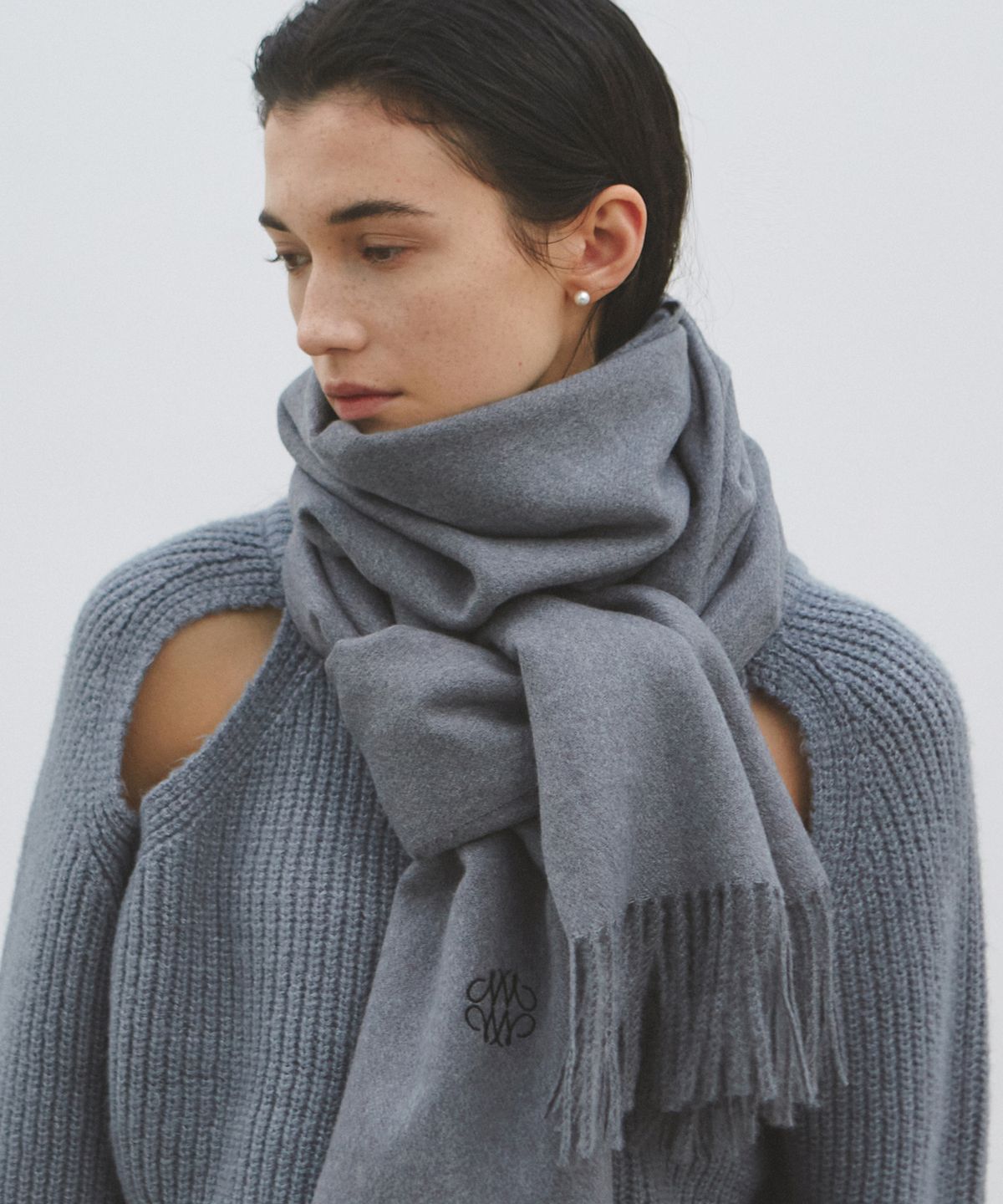 닉앤니콜(NICK&NICOLE) NICOLE PREMIUM MUFFLER_CHARCOAL
