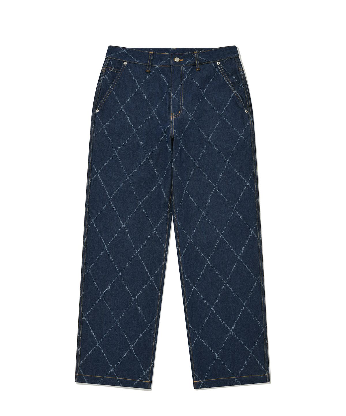 비전스트릿웨어(VISION STREETWEAR) VSW Check Denim Pants Indigo Blue