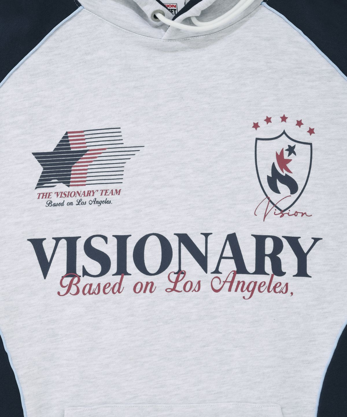 비전스트릿웨어(VISION STREETWEAR) VSW Football Hoodie Light Gray