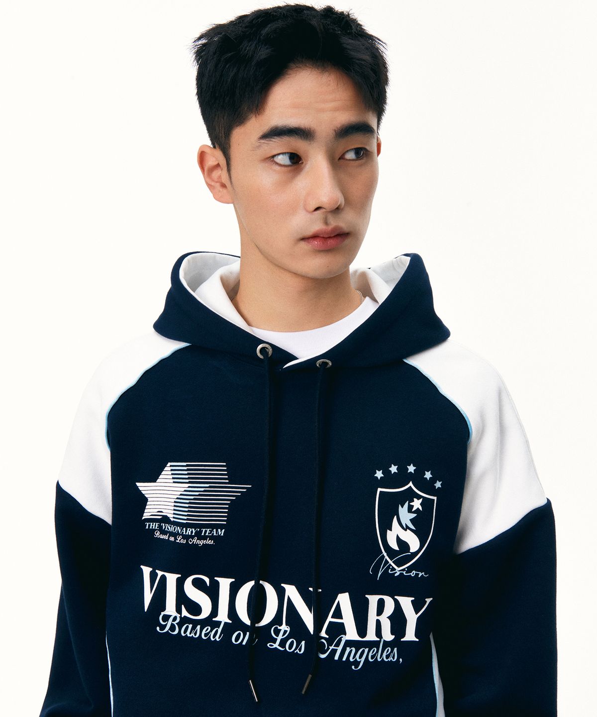 비전스트릿웨어(VISION STREETWEAR) VSW Football Hoodie Navy