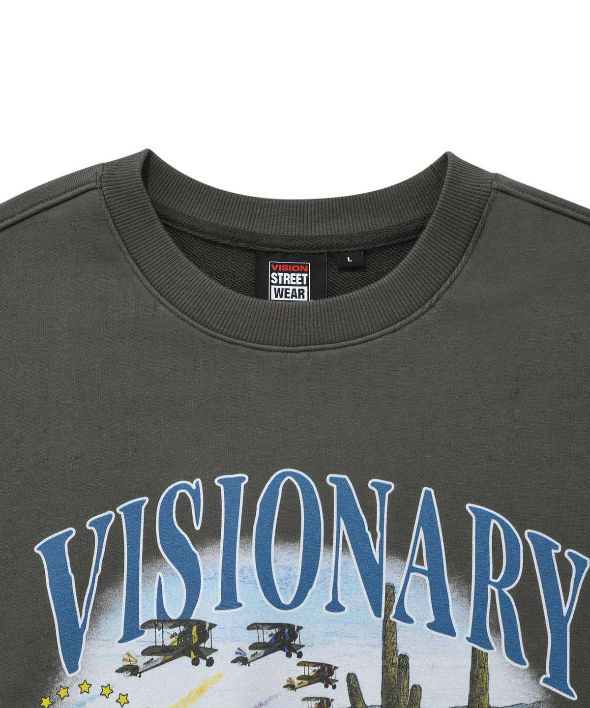 비전스트릿웨어(VISION STREETWEAR) VSW Racing Crewneck Charcoal