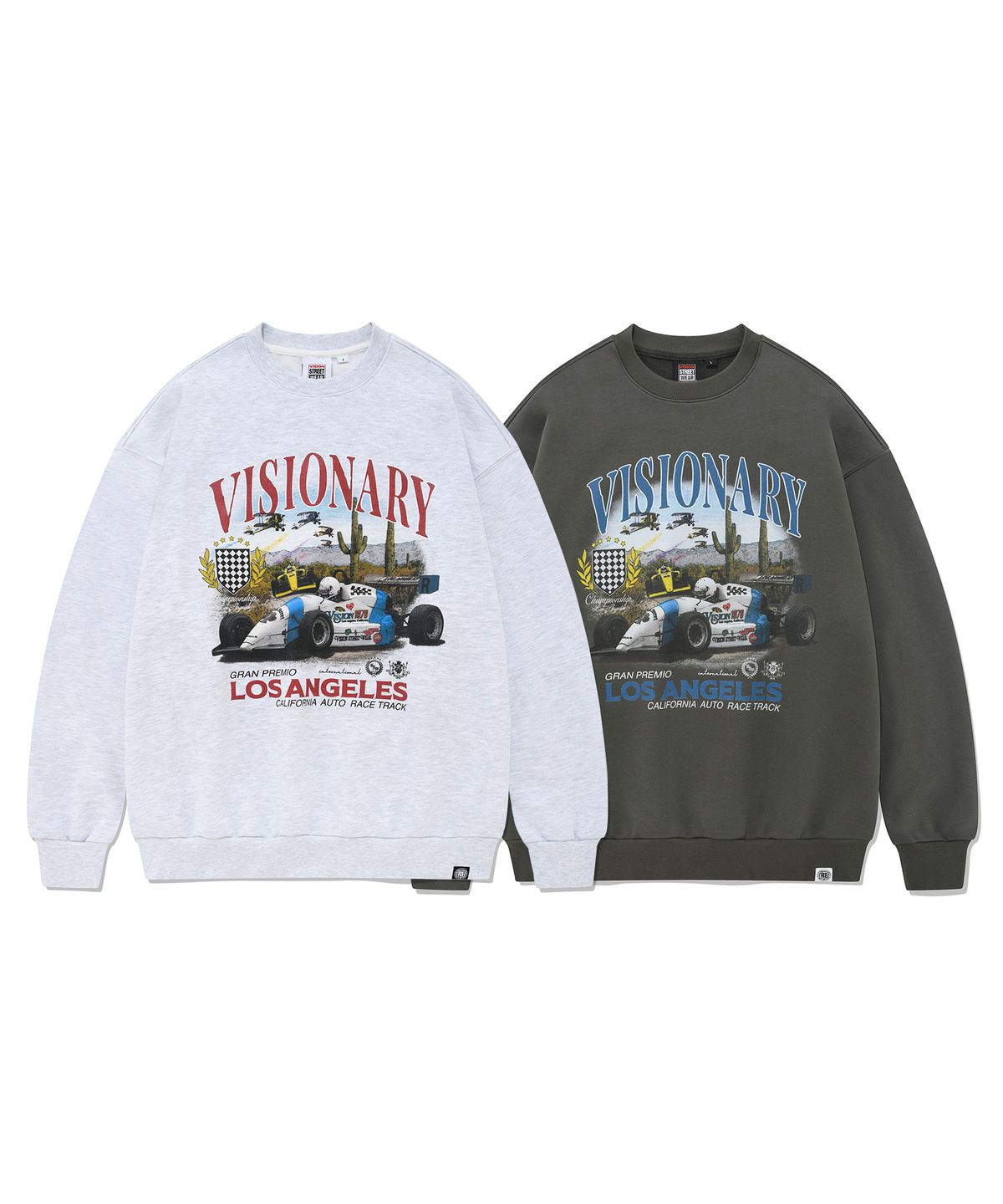 비전스트릿웨어(VISION STREETWEAR) VSW Racing Crewneck Charcoal