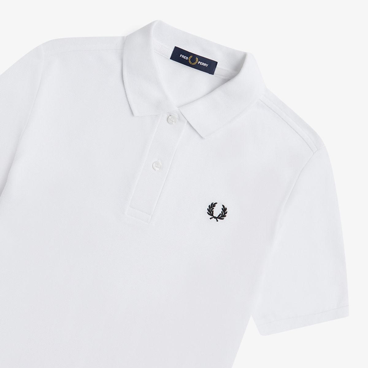 프레드페리(FRED PERRY) [G6000] 여성 플레인 프레드페리 셔츠 - 화이트/블랙 G6000-200