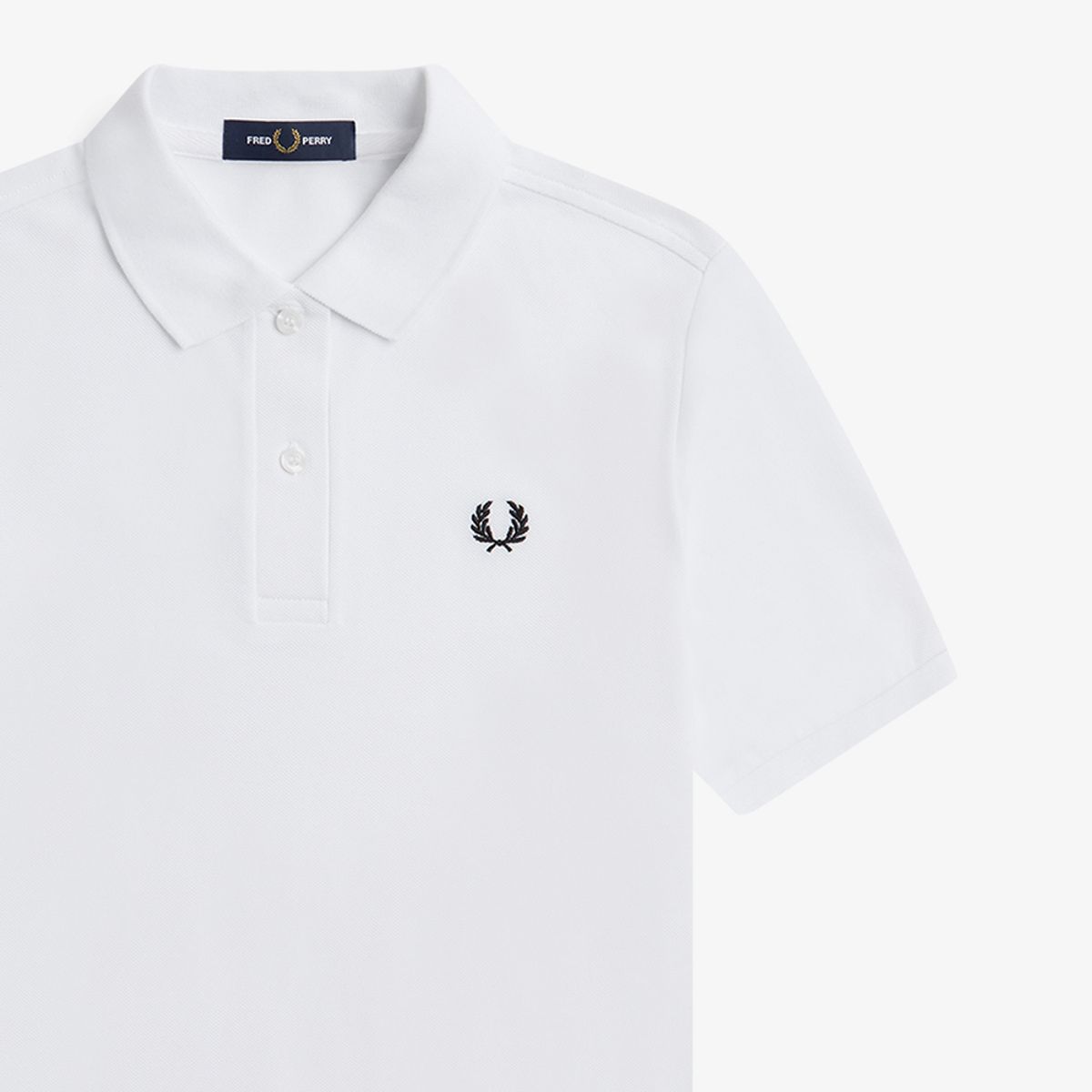 프레드페리(FRED PERRY) [G6000] 여성 플레인 프레드페리 셔츠 - 화이트/블랙 G6000-200