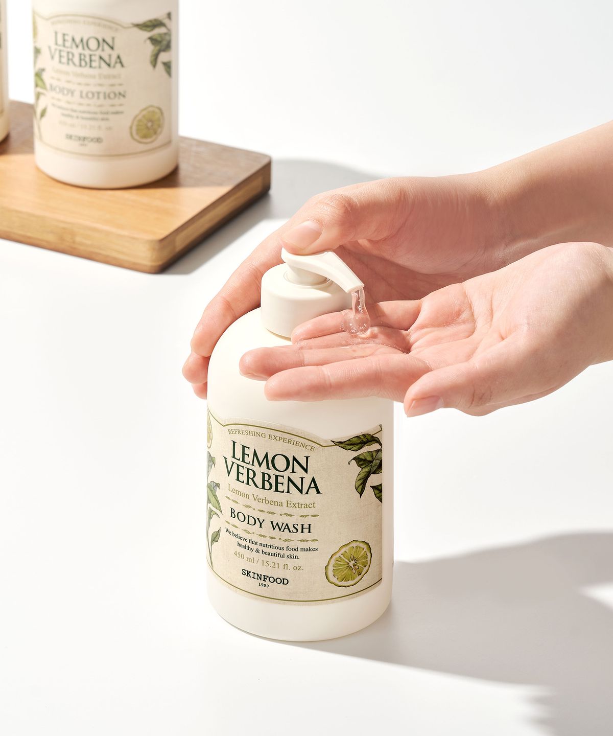 스킨푸드(SKINFOOD) 레몬 버베나 바디 워시 / 바디 로션 450ml