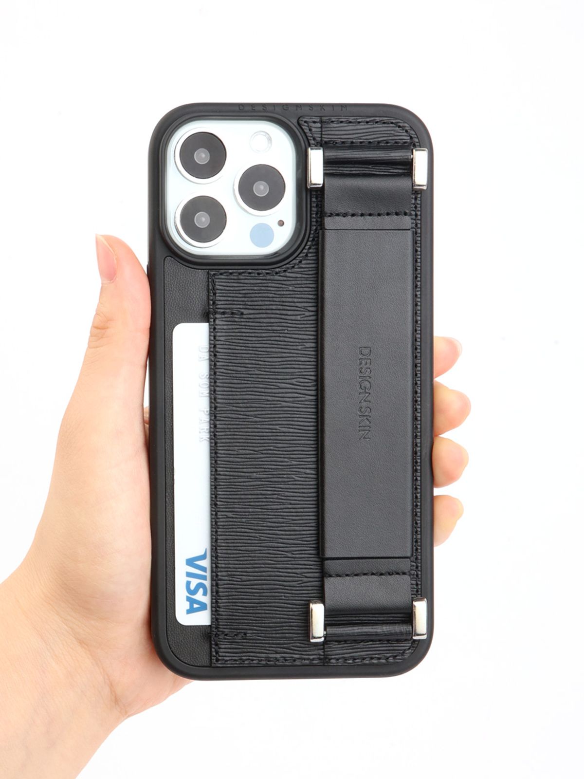 디자인스킨(DESIGNSKIN) 아이폰/갤럭시/갤럭시노트 밴딩 레더 스트랩 케이스