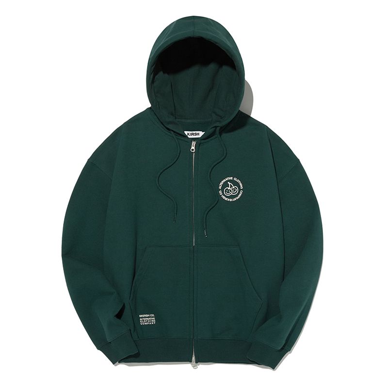 MUSINSA | KIRSH Doodle Cherry Circle Logo hooded Zip-up
